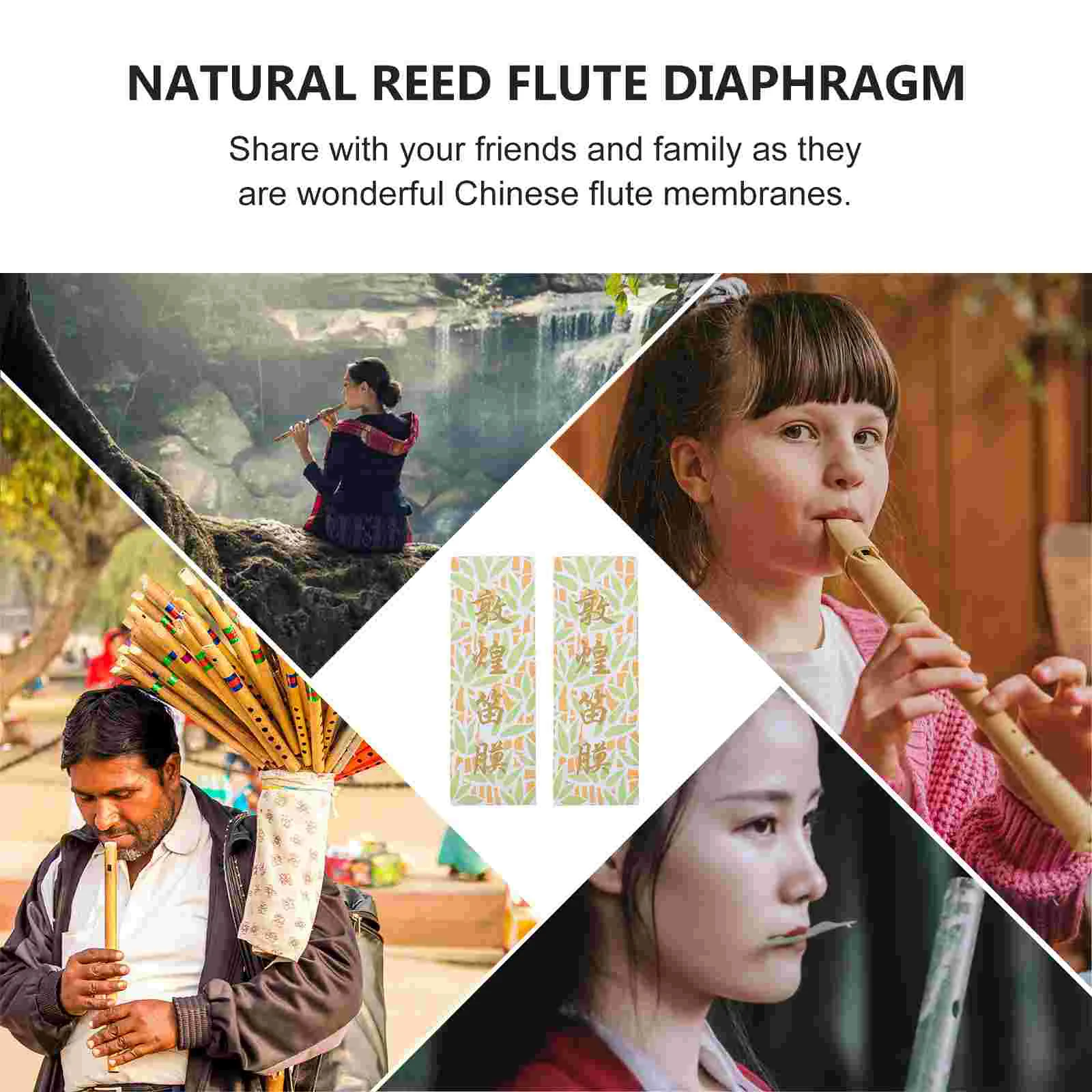 2 упаковки натуральной тростниковой мембранной флейты премиум-класса