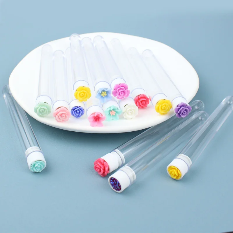 50pcs Reusable Eyebrow Brush Empty Tube Makeup Brushes Mascara Wand Separate Tube Crystal Eyelash brush Eyelash Extension Tools