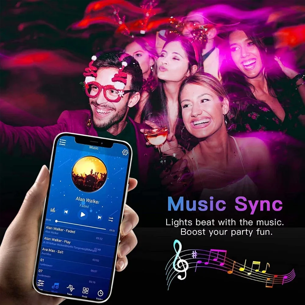 GIPOYENT TV светодиодная подсветка полосы Bluetooth APP управление музыкой синхронизация RGB