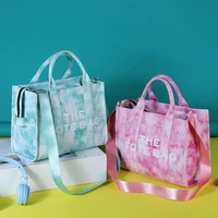 luxury brands tie dye tote women handbags designer canvas shopper purses letter shoulder crossbody bags for women 2022 briefcase