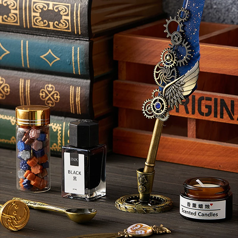 Набор машинных перьевых ручек 8 в 1 с чернилами креативная ручка для письма