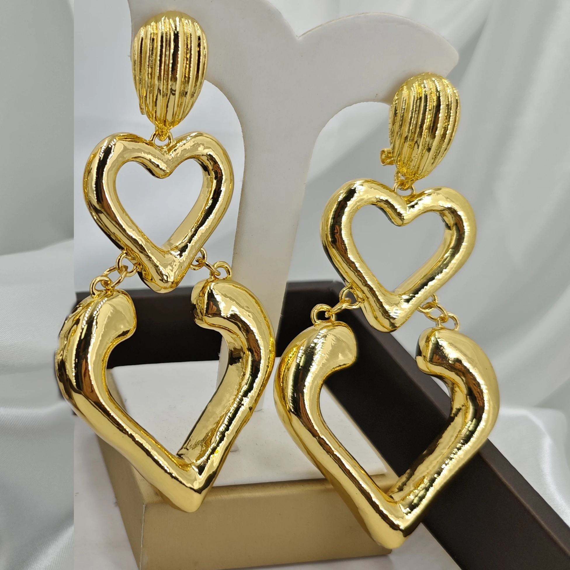 Новые модные женские серьги-кольца с геометрическим рисунком