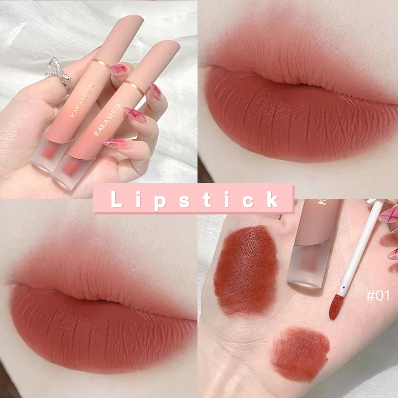 

Матовая бархатная губная помада, 6 цветов, водостойкая, стойкая, увлажняющая, не выцветающая, шелковистая, гладкая губная помада, пухлая, сек...