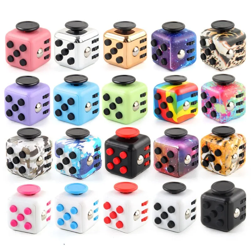 

Decompression Dice Anti Irritability Anxiety 6sided Playable Decompression Finger Tip Dice Magic Cube Fidget Toy for Kids