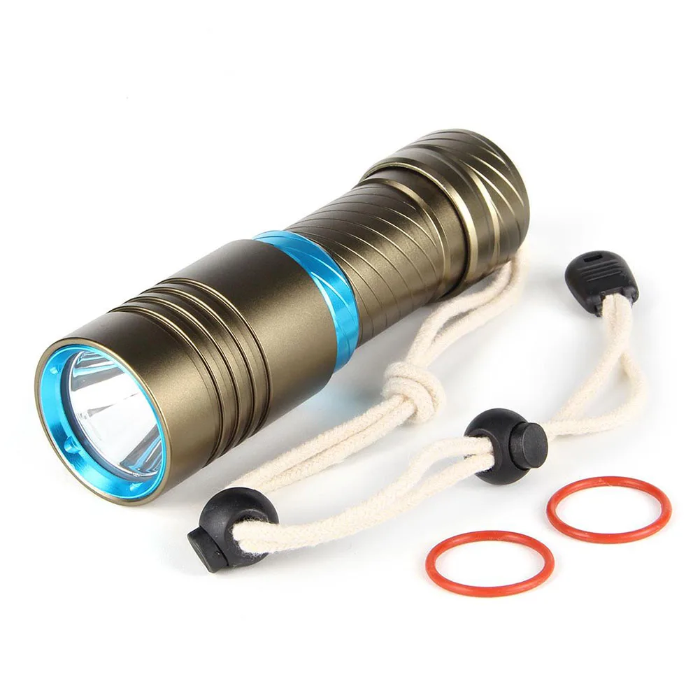 Tauchen Taschenlampe XM-L L2 LED Scuba Taschenlampe DX1 Highlight Mini Unterwasser-Licht Jagd Höhlenforschung Dive Lampe IPX8 Wasserdicht