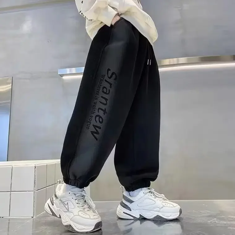 Cool Casual Pants For Boys Spring Autumn Loose Fit Hip Hop Style Children's Clothing Kids' Fashionable Workwear Trousers