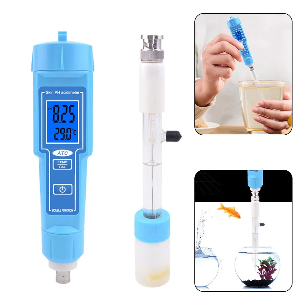 

PH Meter Thermometer Pen For Food Soil Fruits Meat Lab Digital Acidity PH Tester Filter Hydroponic For Aquarium Pool Water Monit