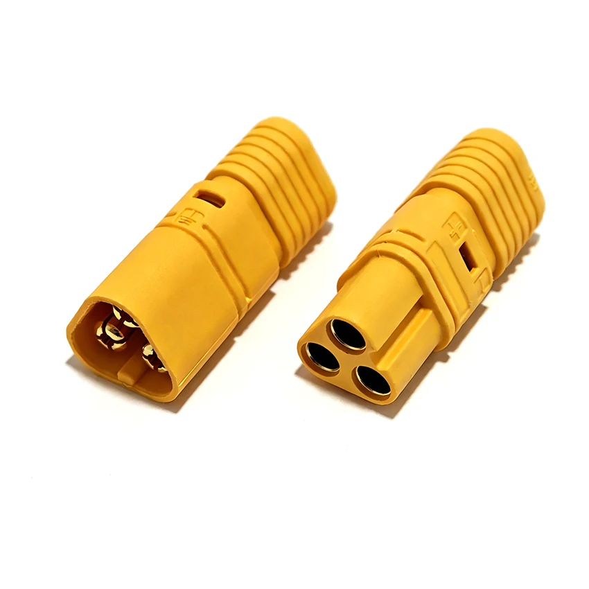 Фото Разъем MR60 MR30 MT30 MT60-M/F (штекер/гнездо) с защитным кожухом для RC Lipo аккумуляторов и авиамоделей, 3-контактный №4