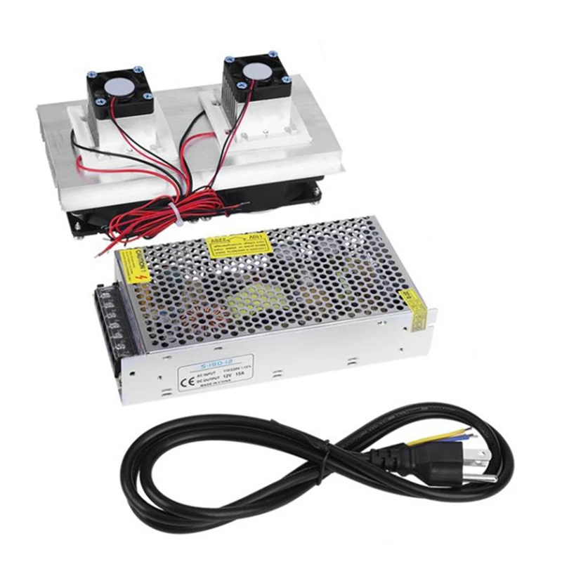 

120W Dual-Core Semiconductor Refrigeration Peltier Cooler Air Cooling Radiator DIY Mini Fridge Cooling System EU Plug