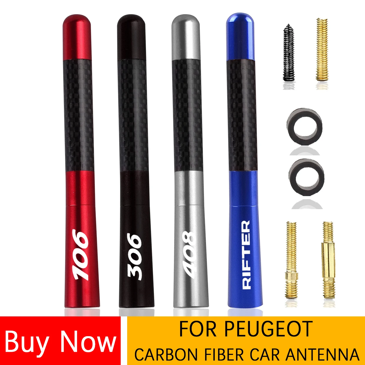 

FOR Peugeot 1007 2008 3008 GT Line RIFTER RCZ ion 5008 4008 Carbon Fiber Radio Car Antenna Aerial Enhanced Signal Accessories