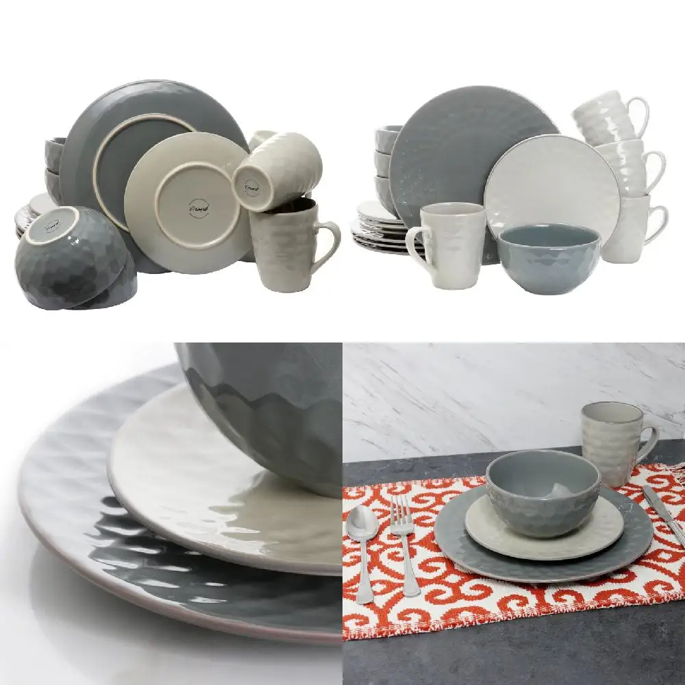 

Incredibly Elegant Misty Blue Pearl 16-Piece Dinnerware Set - Perfect for Any Occasion or Special Moment.