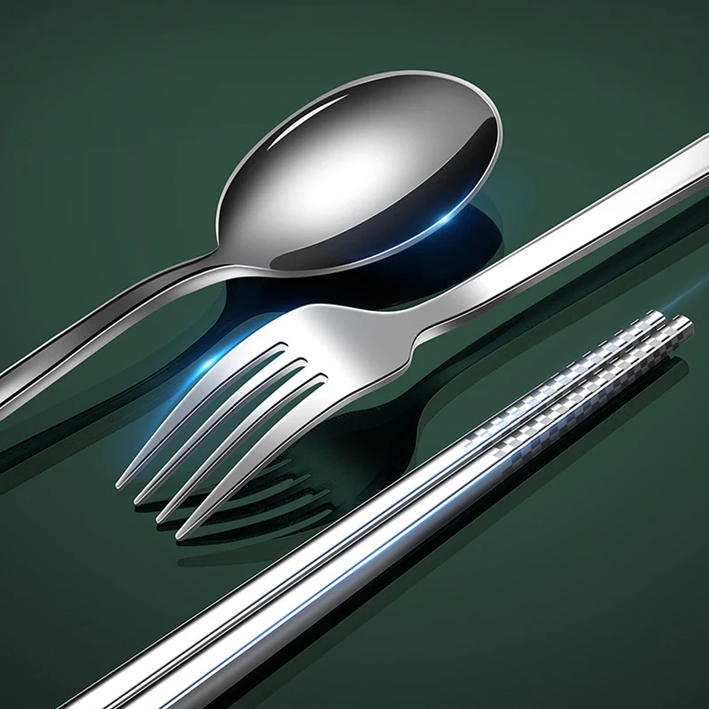 304 портативный набор столовых приборов столовая посуда высококачественный из