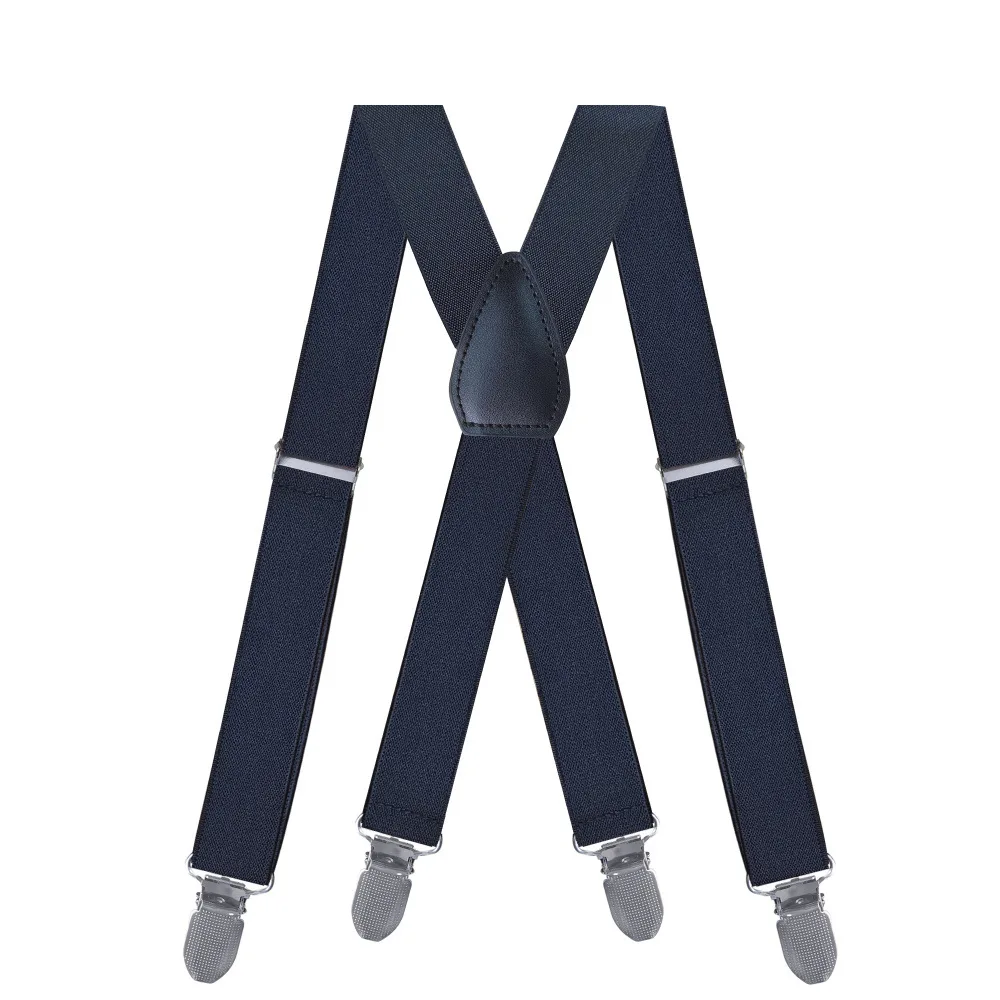 Подтяжки регулируемые эластичные для мужчин и женщин 2 5 см 4 клипсы