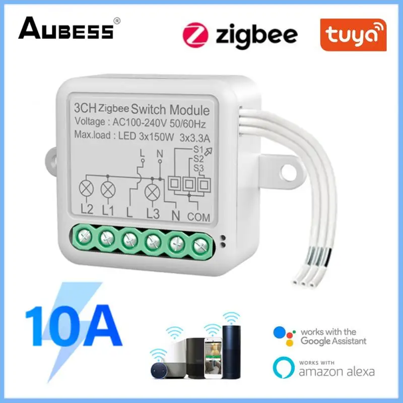 

Zigbee 10A Tuya Smart WiFi Switch 1 2 3 4 Gang Mini Smart Breaker App Remote Control Switches Support Alexa Google Home Thuis