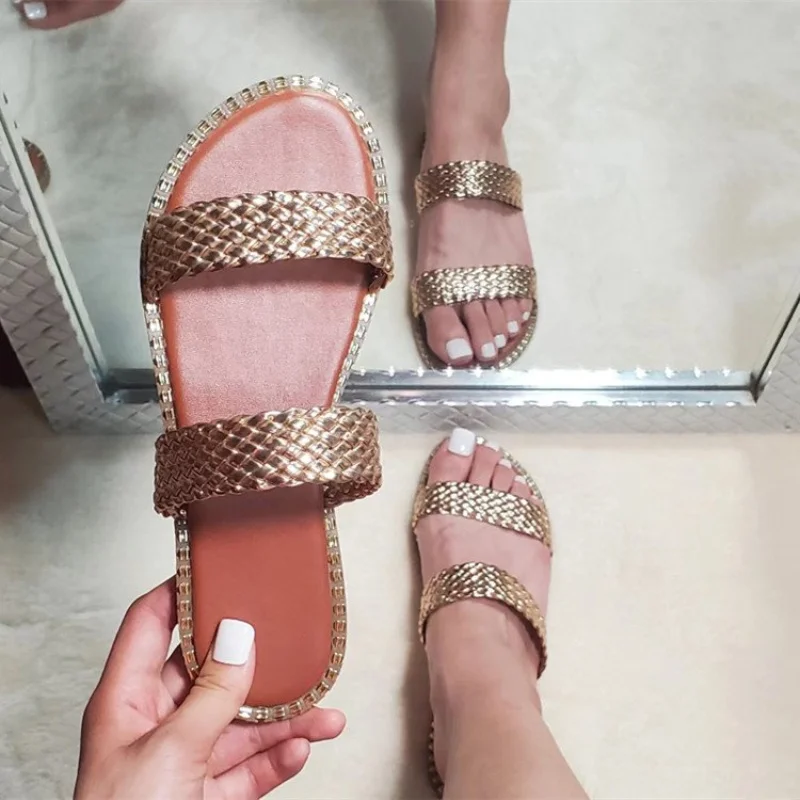 

Size 43 Women Summer Sandals Bow Satin Flat Shoes Pearl Beach Sandals Imitation Suede Solid Color Sandals Casual Outdoor Sandals