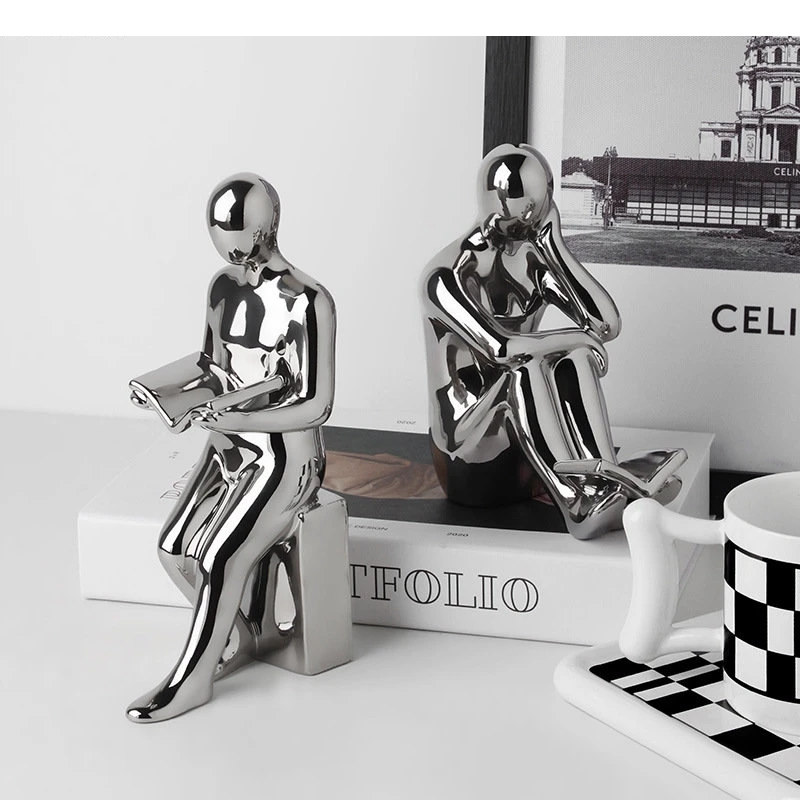 Абстрактная статуя считывателя произведений искусства керамические подставки