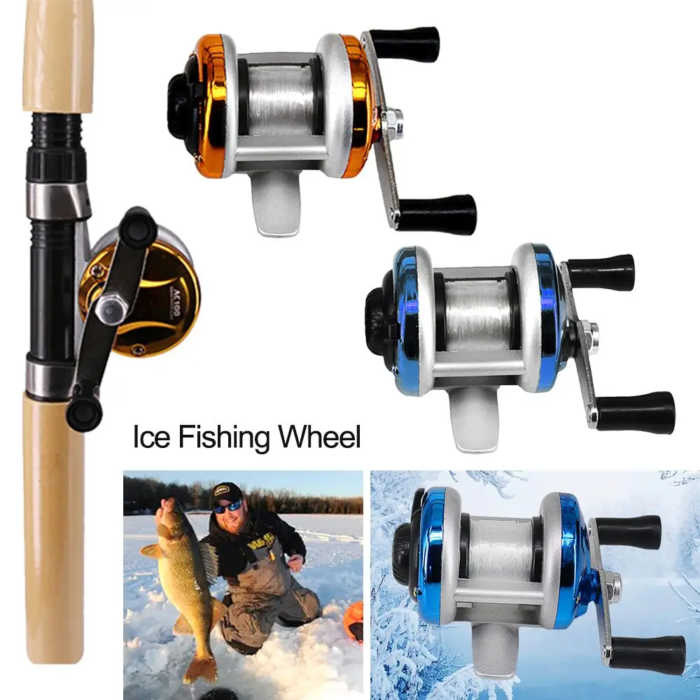 

New Casting Smooth Handle Braking Mini Double Rocker Ice Fishing Wheel Metal Bait casting Reels Fishing Reel