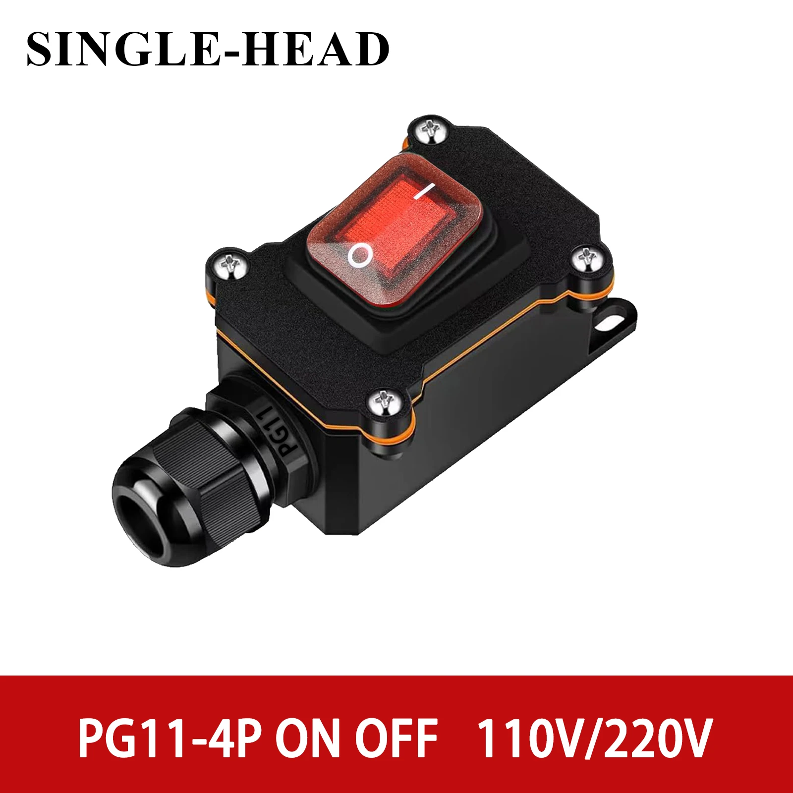 

Линия высокой мощности PG11, 110-220 В, 12-24 В, встроенный шнур, переключатель 4P ВКЛ./ВЫКЛ./6P ВКЛ./ВЫКЛ. Со светодиодом, водонепроницаемая установка, наружная Проводная коробка