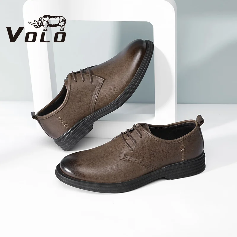 

Туфли мужские кожаные с круглым носком, в стиле кэжуал