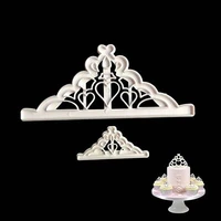 2pcs crown die fudge cake mold lace decorate baking silicone for soap cookies fondant biscuits chocolates kitchen accessories