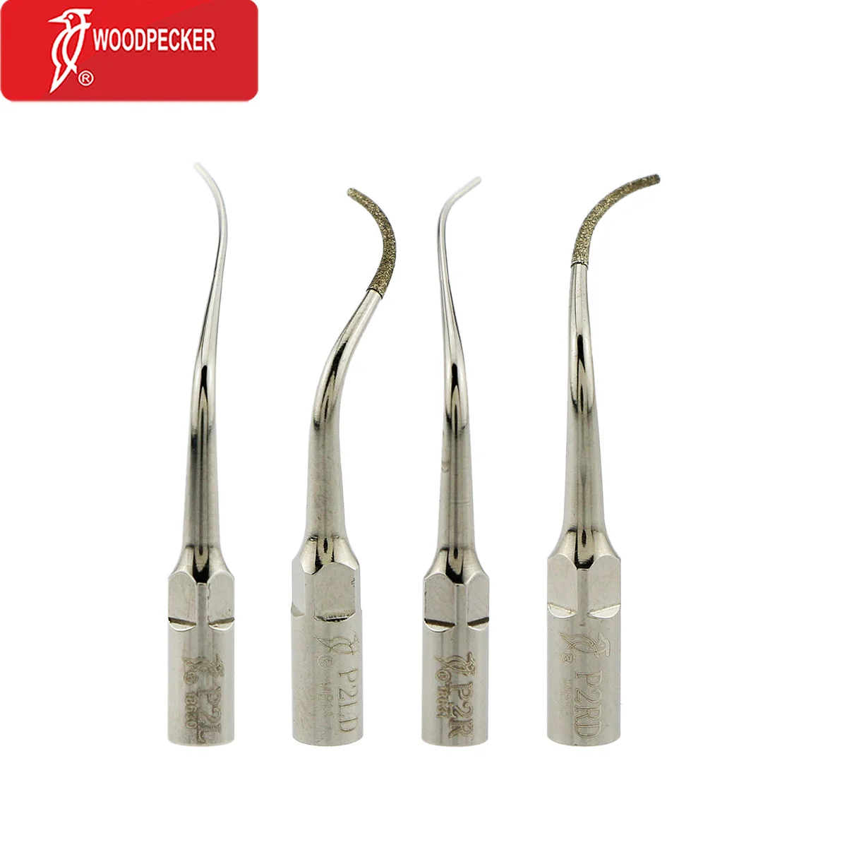 5Pcs Woodpecker Dental Diamond-Coated Ultrasonic Scaler Scaling Tips P2L, P2LD, P2R, P2RD Fit EMS UDS