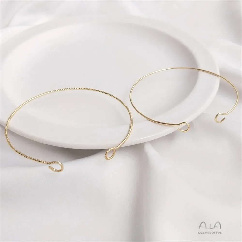 Застежка из натурального золота 14 карат браслет в форме мантры 9-образный ручной