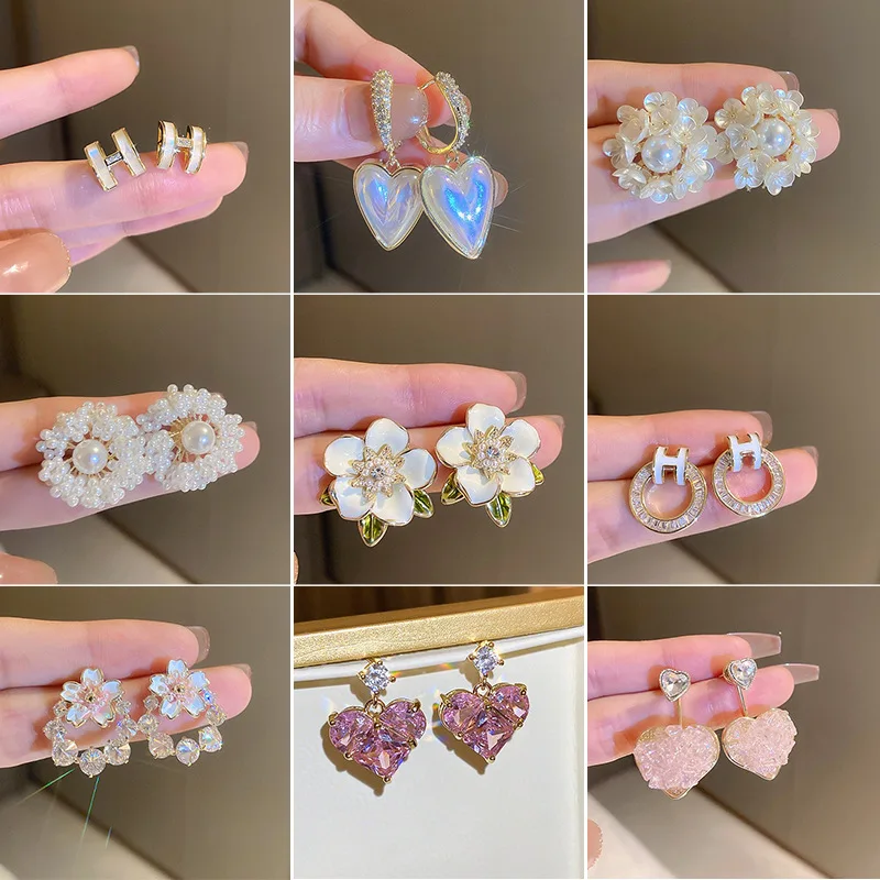 

Текстурированные блестящие серьги-подвески Minar разных дизайнов для женщин, серьги в форме сердца и цветов, подарок