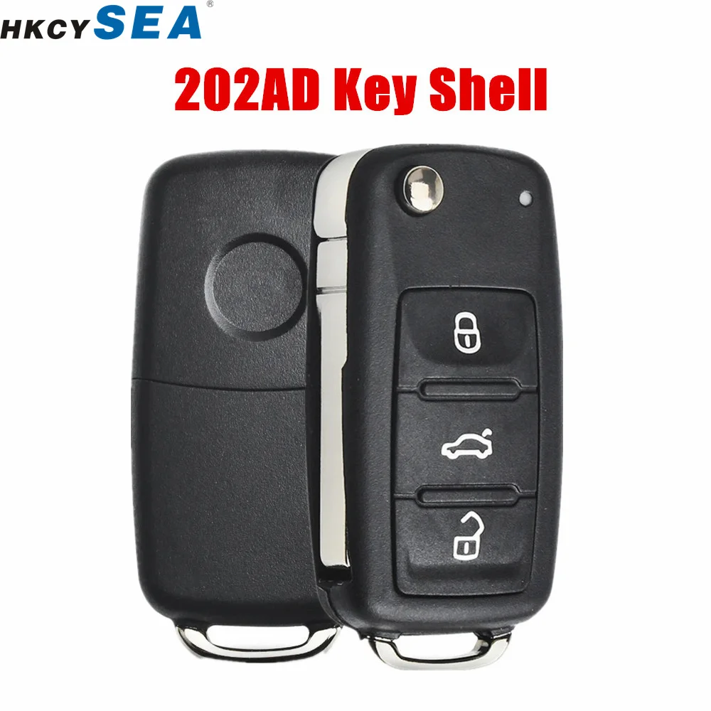 Набор Из 10 Трехкнопочных Чехлов Для Автомобильных Ключей VW Golf MK6 Bora Polo Tiguan Touareg —