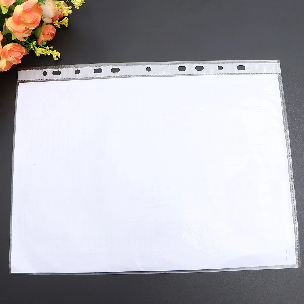 

100 Pcs Clear Sheet Protectors PP Files Protective Films Envelope Folders Binder