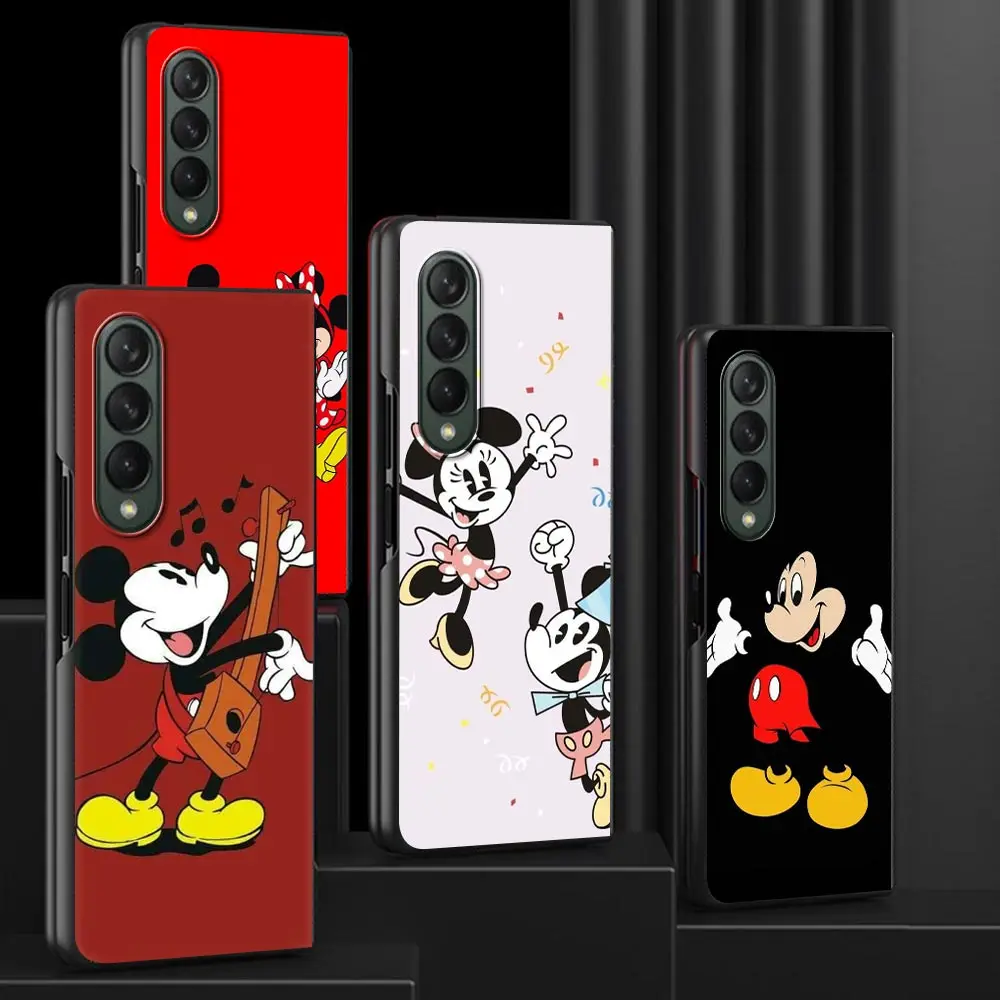 

LOVELY Mickey Mouse Cartoon Case For Samsung Galaxy Z Fold3 Funda Capa Hard PC Mobile Phone Housing Z Fold 3 Luxury Coque Shell
