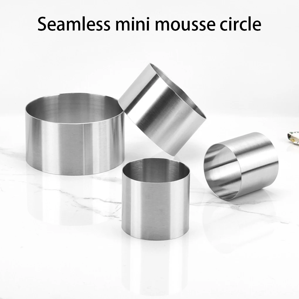 

Круглая форма из нержавеющей стали для мусса, торта, помадки, формы для шоколада, инструмент для выпечки, жаростойкая посуда для домашней вы...