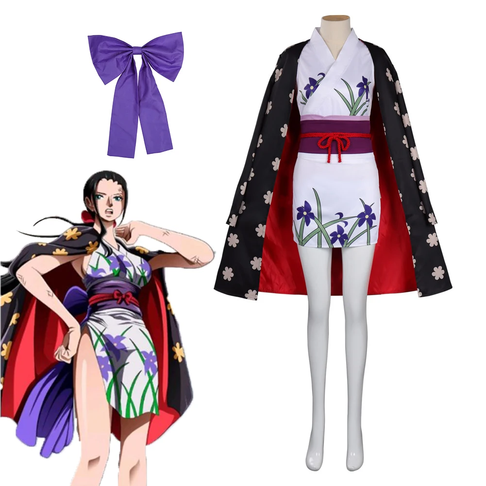 

Anime One Piece Onigashima Nico·Robin Cosplay Costume Dress Cloak Outfits Female Girls Halloween Carnival Roleplay Suit