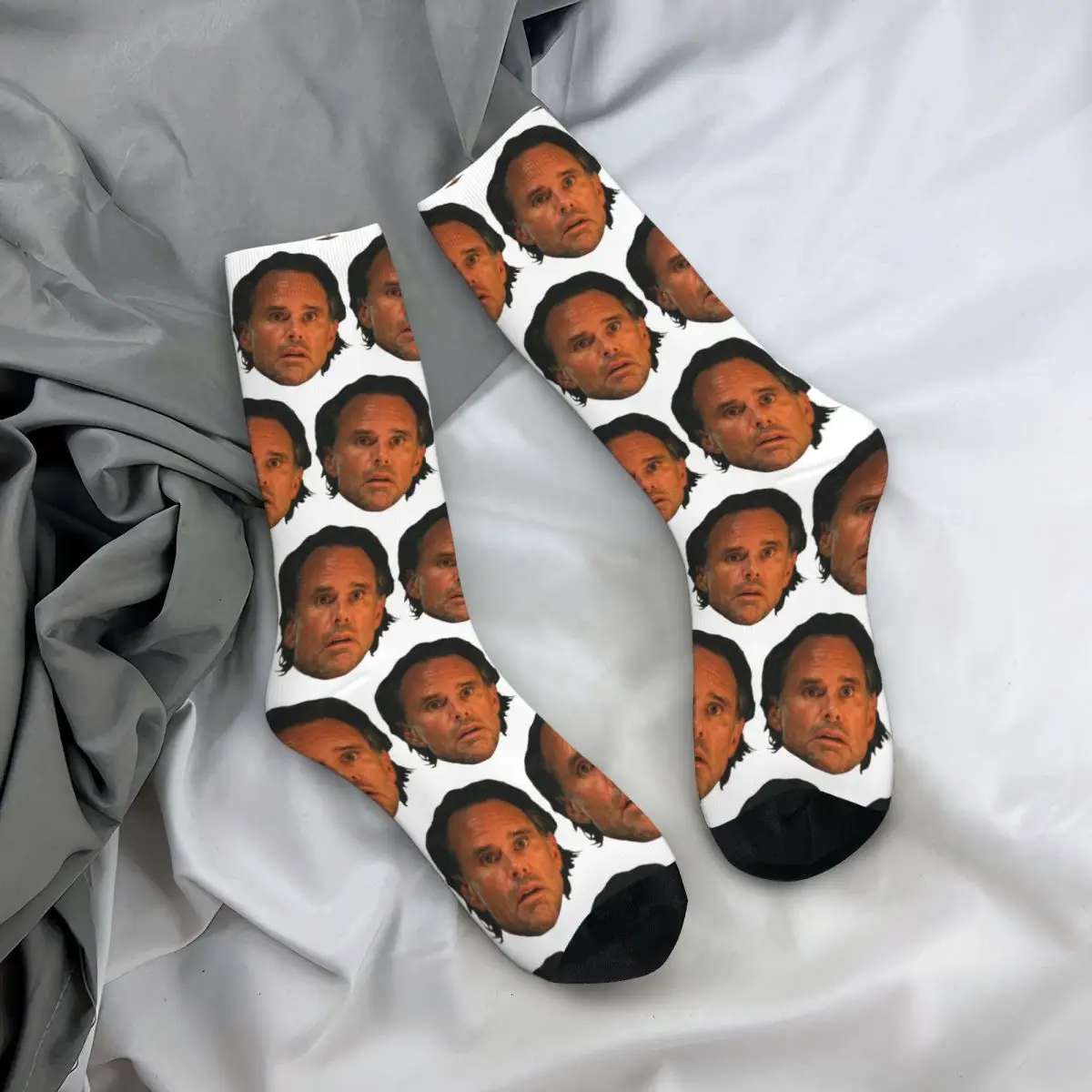 All Seasons Rick WTF Gagged Goggins Face Meme White Lotus Socks Harajuku Sport Middle Tube Socks Stockings for Men Women Gifts (art.: 3920d389f87f0) - 3920d389f87f0