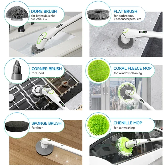 Сменная электрическая щетка для чистки 6 сменных щеток вращающийся скребок кухни