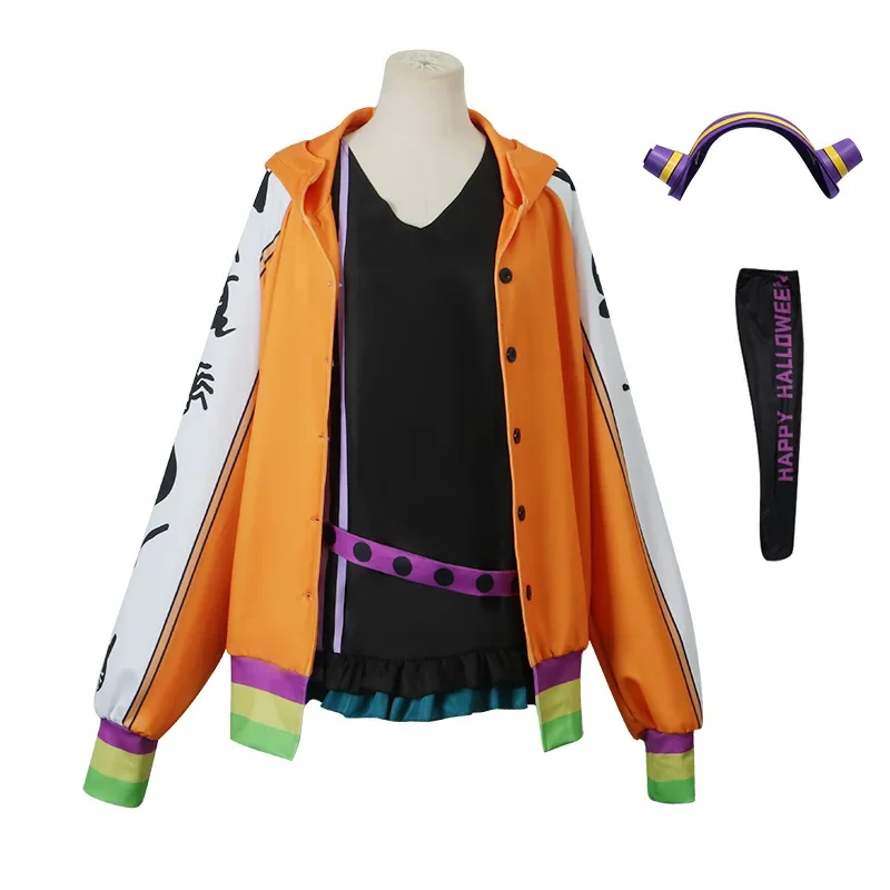 Аниме One Piece Film Red Orange Uta Косплей Костюм Хэллоуин Вечеринка Cos Одежда Парик Куртки