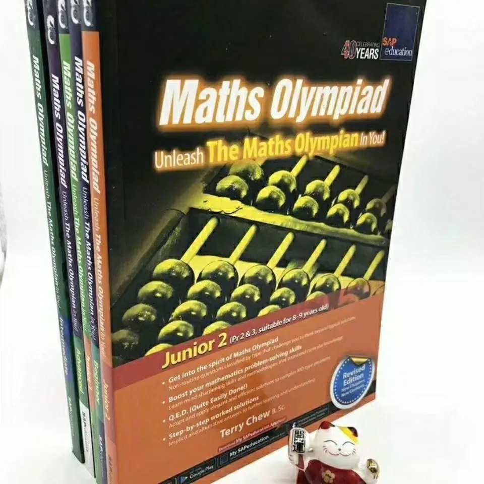 5 Books English Math Questions Children's Intelligence SAP Maths Olympiad Primary School Mathematical Thinking Training Exercise