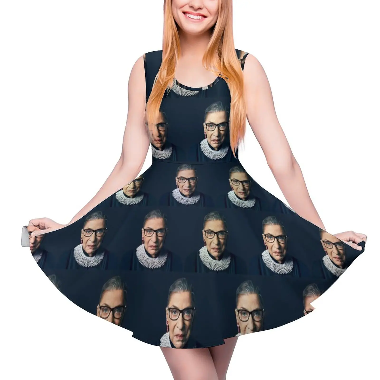 

Womens Rights Dress Ruth Bader Ginsburg Simple Dresses Women Boho Beach Skate Dress Spring Printed Vestidos Big Size