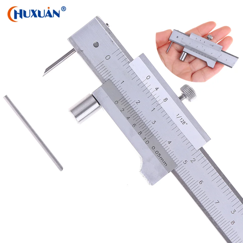 

0-200mm/0-300MM/0-400MM/0-500MM Marking Vernier Caliper Scriber Stainless Steel Gauging Ruler Measuring Instrument Tools