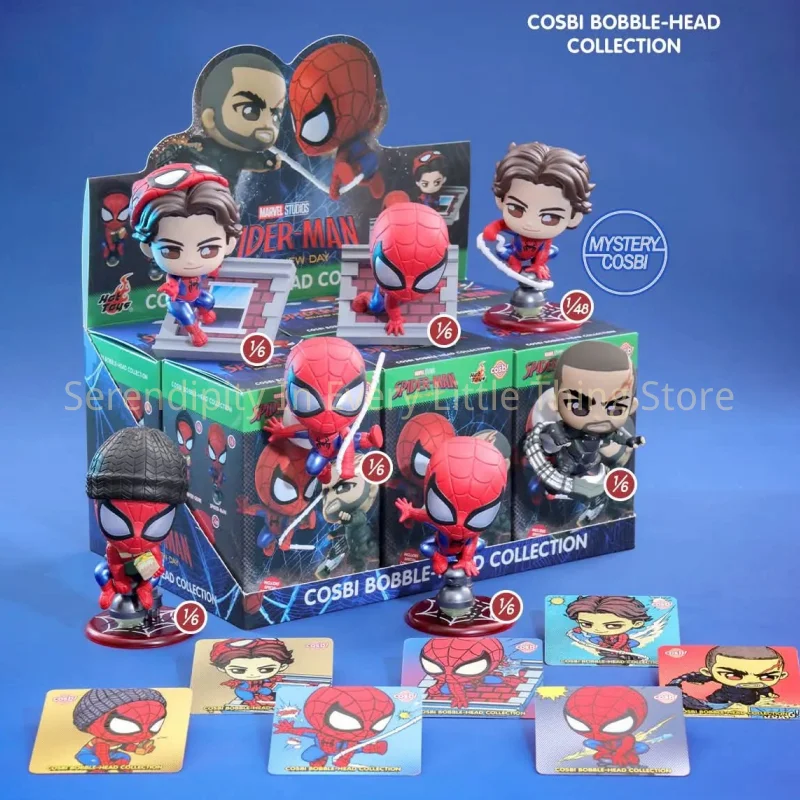 Фото Коллекционная серия Hot Toys Original Spider-Man Brand New Day Cosbi Bobble-Head: Слепая коробка, аниме-мерч, коллекционные игрушки, подарки №1