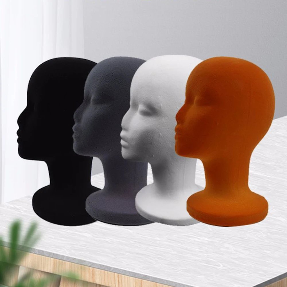 Fashionable Mannequin Foam Female Head Model for Wig Sunglasses Eyeglass Stand Cleanable Shop Mall Hat Display Holder