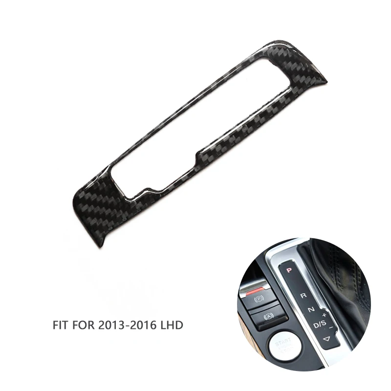 Стайлинг автомобиля из настоящего углеродного волокна, центральная консоль, панель переключения передач, кнопка, накладка для Audi A4 B8 A5 Q5 2009-2015 2016