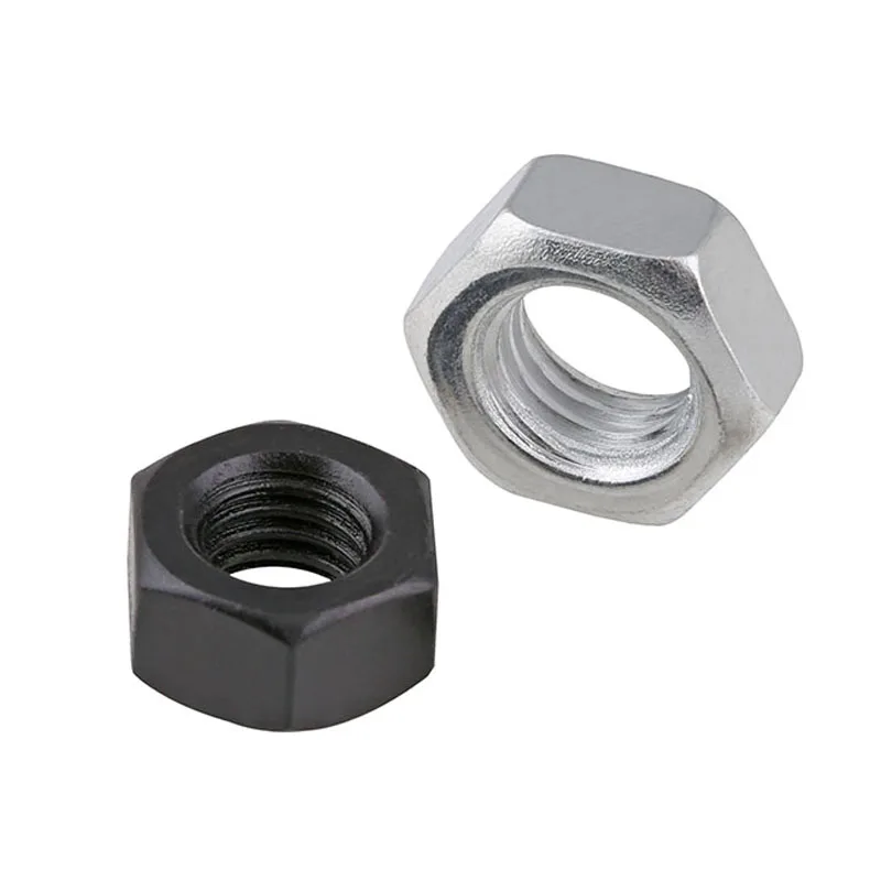 

50pcs M2 M3 M4 M5 M6 Hex Nuts Nickel/Black Nickel Hex Head Nut Carbon Steel Fastener