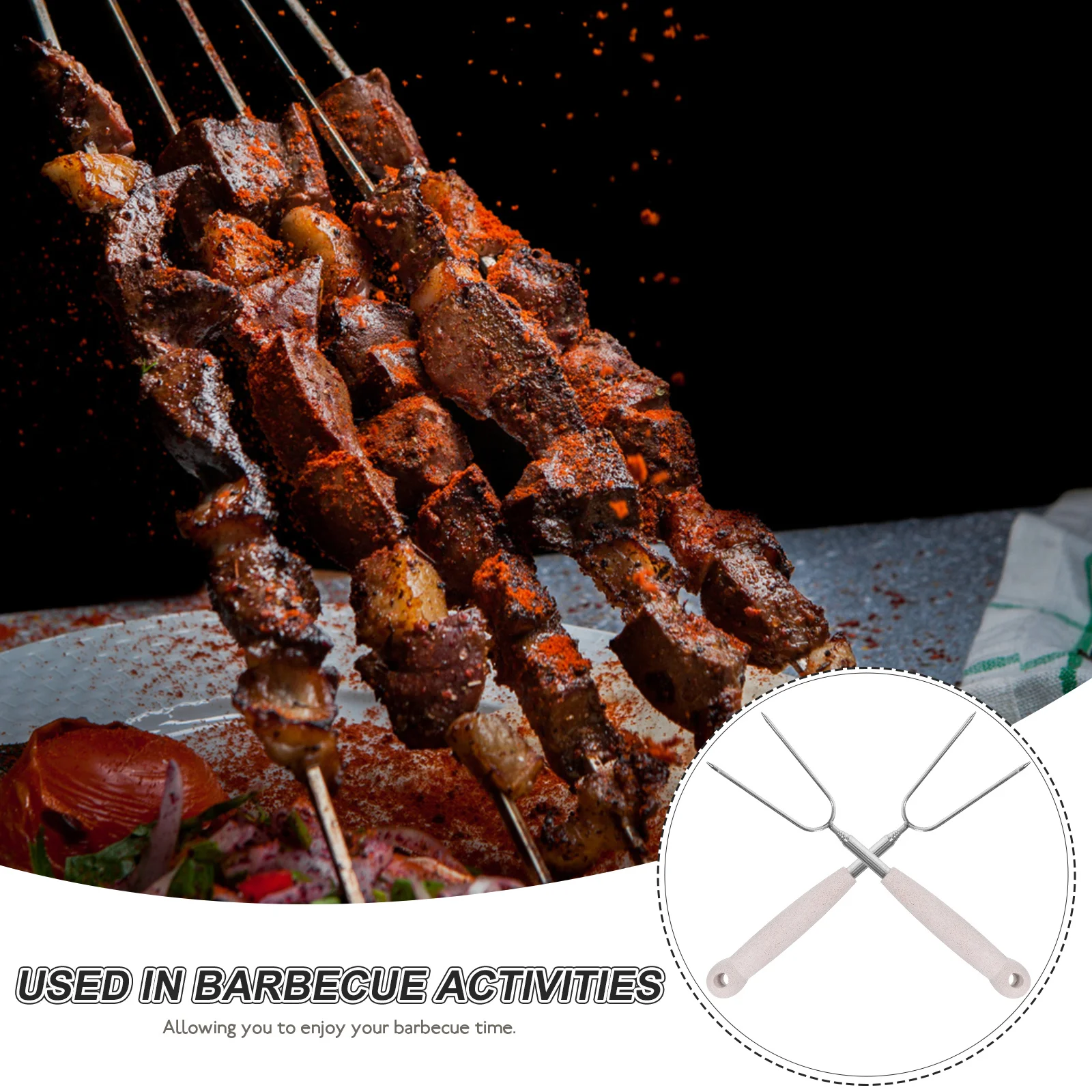 2 шт. вилки для сервировки мяса зефир шампуры из нержавеющей стали палочки кухни