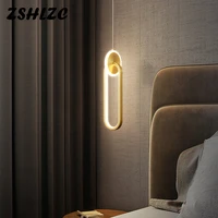 nordic bedside pendant light minimalist blackgold copper chandelier led for bedroom bar coffee reading copper hanging lamp 110v