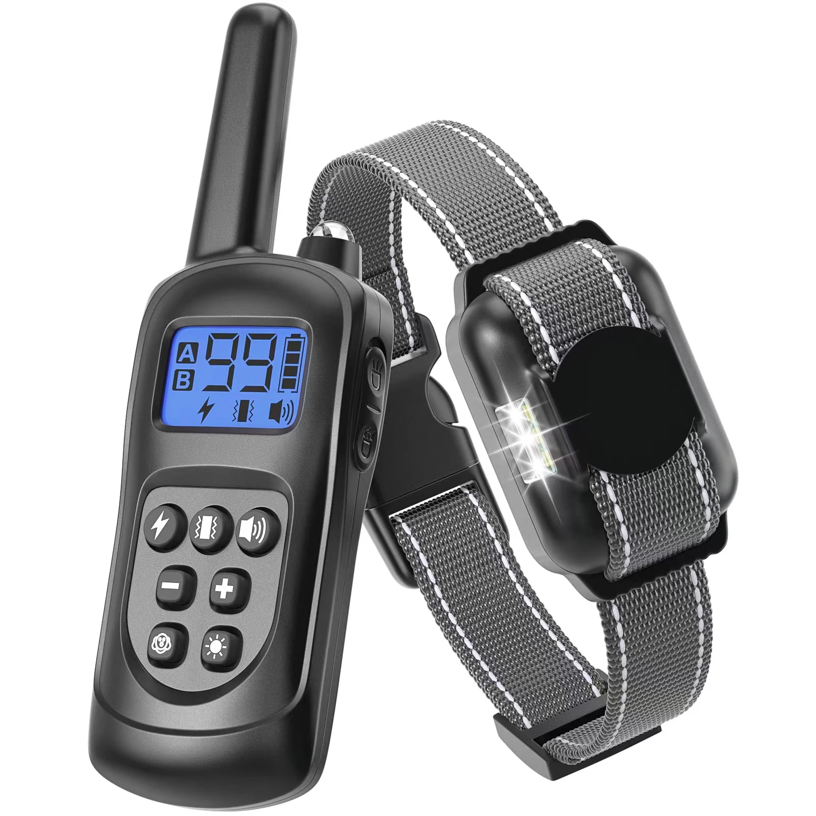 

Collar Control 800m Training Sound Vibration Anti-bark With Dis Rechargeable Pet Dog Electric Shock Waterproof Remote