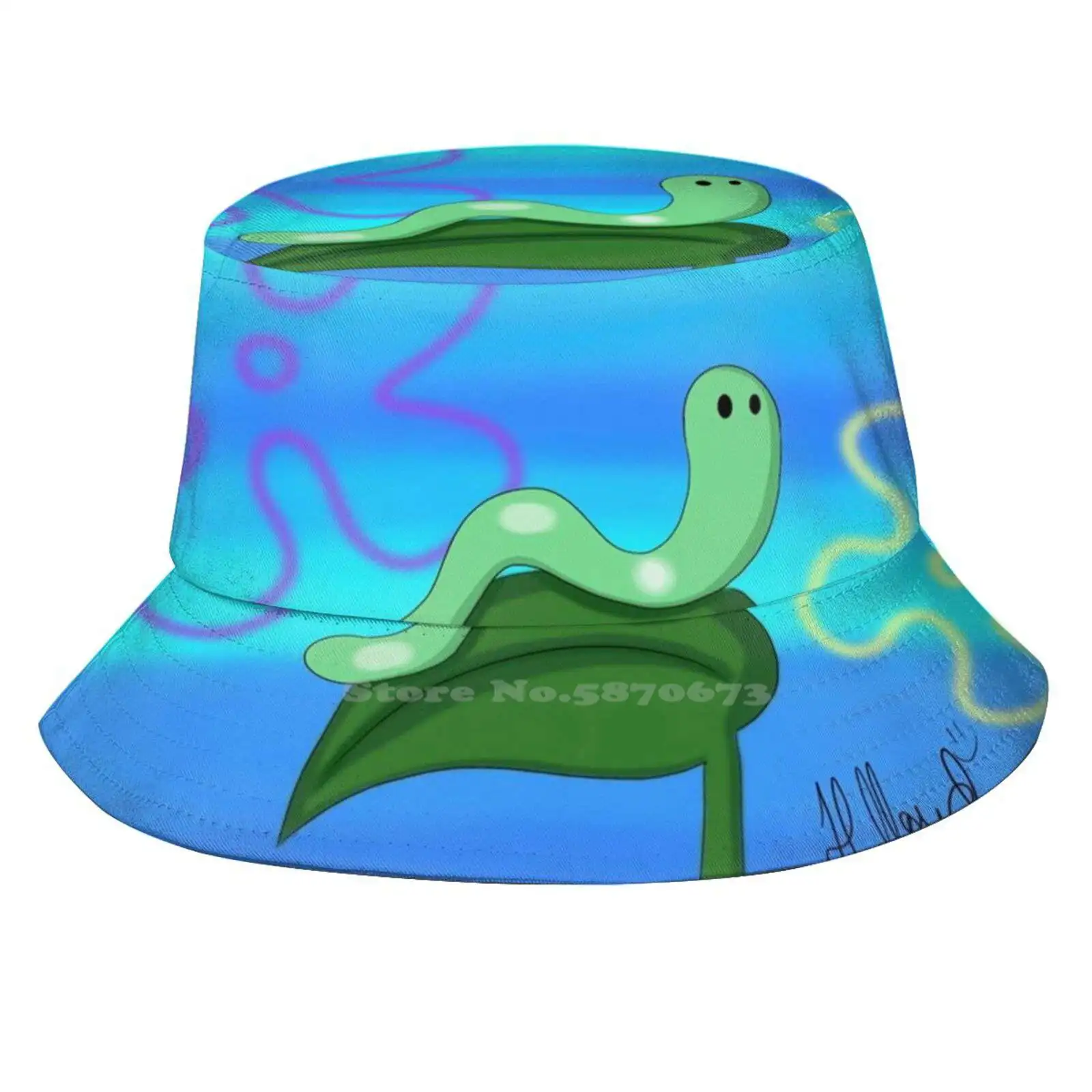 

Digital Drawing Foldable Panama Bucket Hat Cap