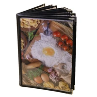 transparent restaurant menu covers for a4 size book style cafe bar 10 pages 20 view