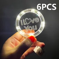 6pcs Letter Decorative Lights with Battery LED LOVE Night Lights Birthday Christmas Wedding Memorial Party Baby Room Decoration