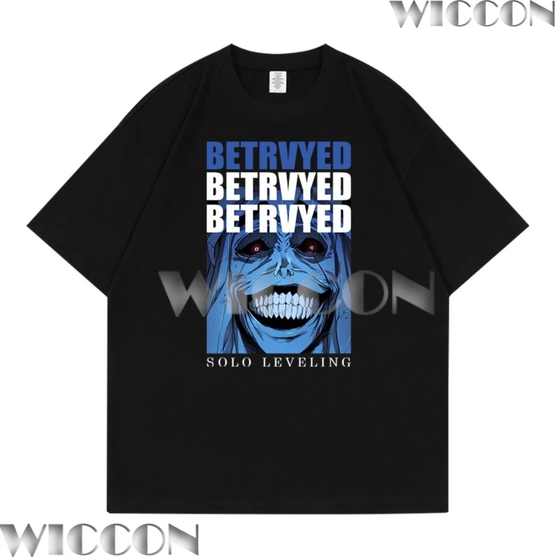 Футболка Sung Jinwoo Solo синяя черная белая серая выравнивающая косплей летний костюм