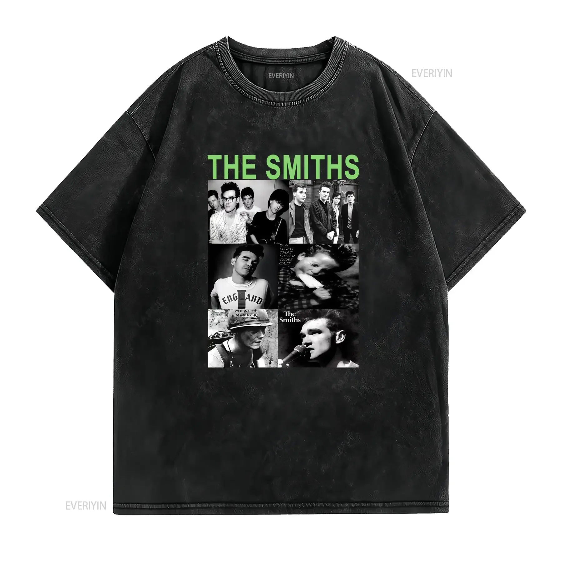 Фото Футболка Nera с редким дизайном, посвященная туру группы The Smiths, доступна в размерах от S до 5XL, модель KH15112, винтажная. №2
